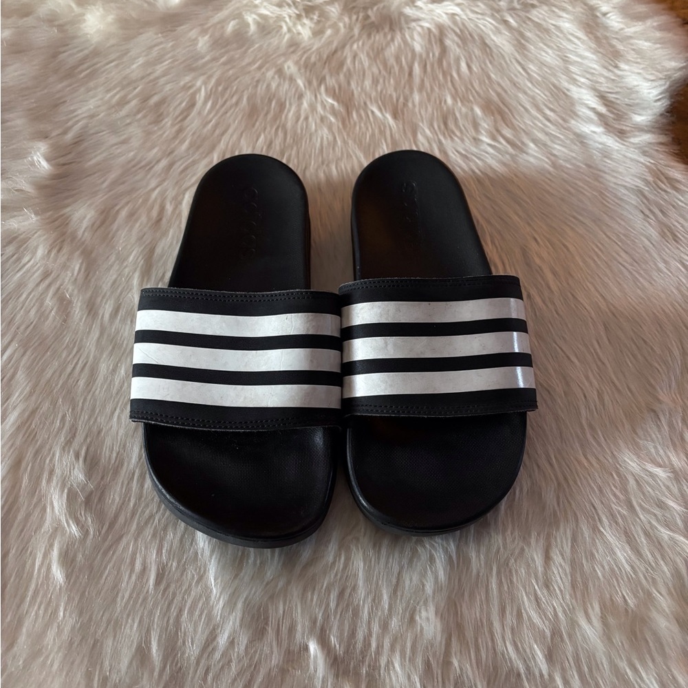 Adidas Black and White Shoe Label